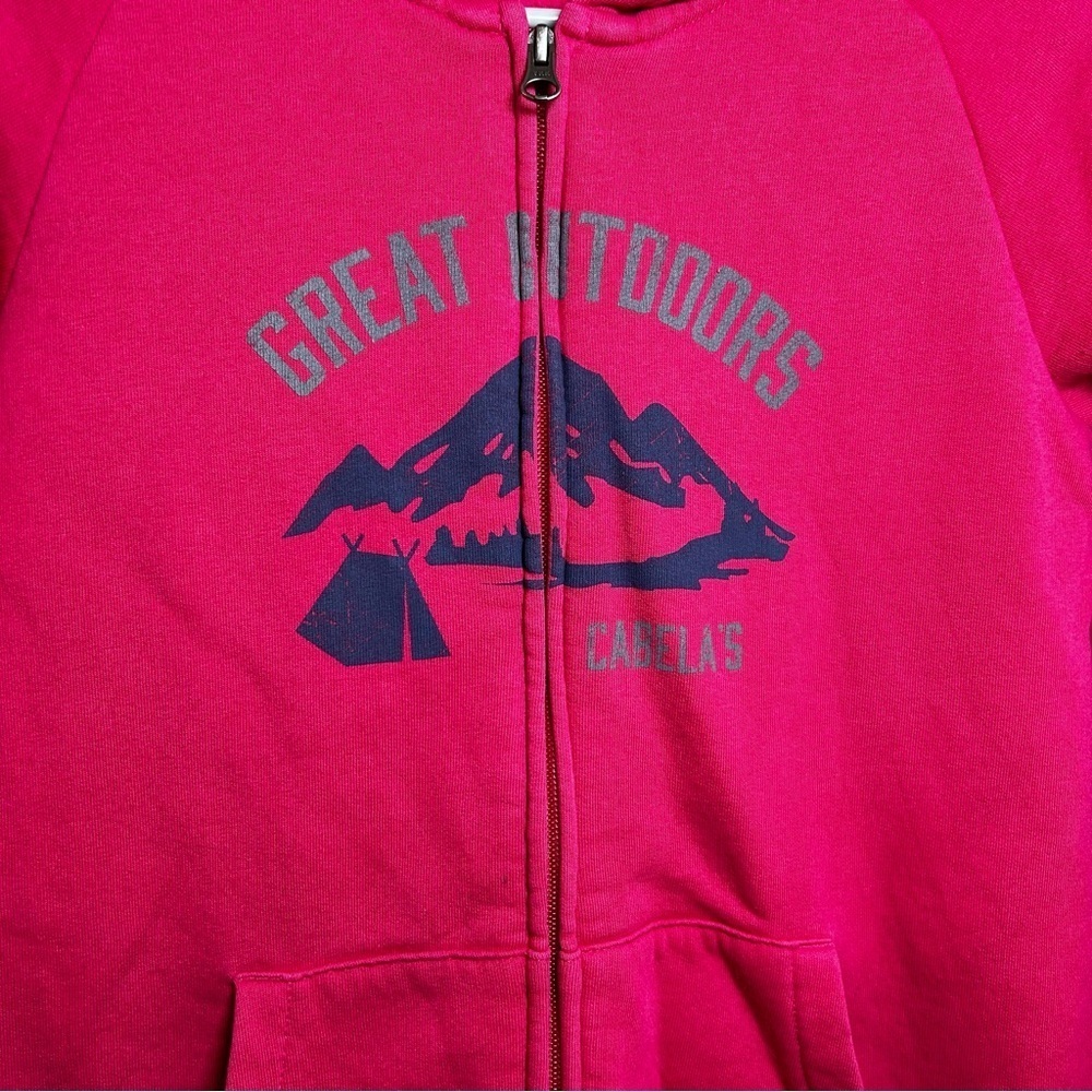 Caleb’s Pink Zip Up Hoodie Jacket Great Outdoors active wear Size Large - Picture 2 of 7